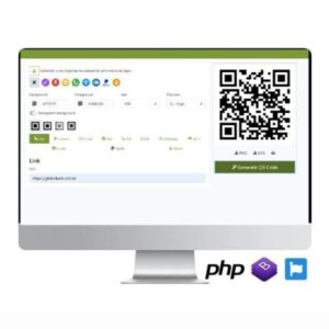 Fully functional and editable QR code generator website script.